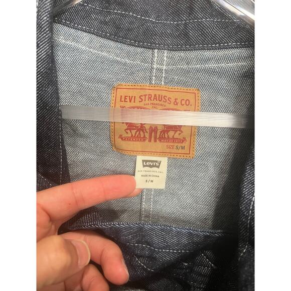 LEVI'S | Upside Down Truckers Denim Jacket | S/M | Unisex Pockets Blue Rare - Picture 4 of 16